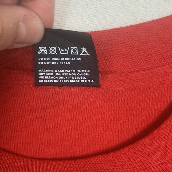 Vintage 90s mens XL Screen Stars Best red single stitch t shirt tee native india - Picture 3 of 8